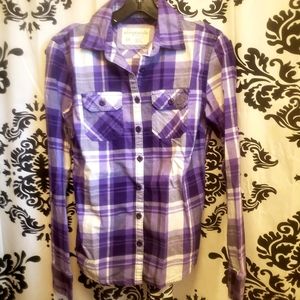 Plaid Flannel Button Down Top **3/$25!**